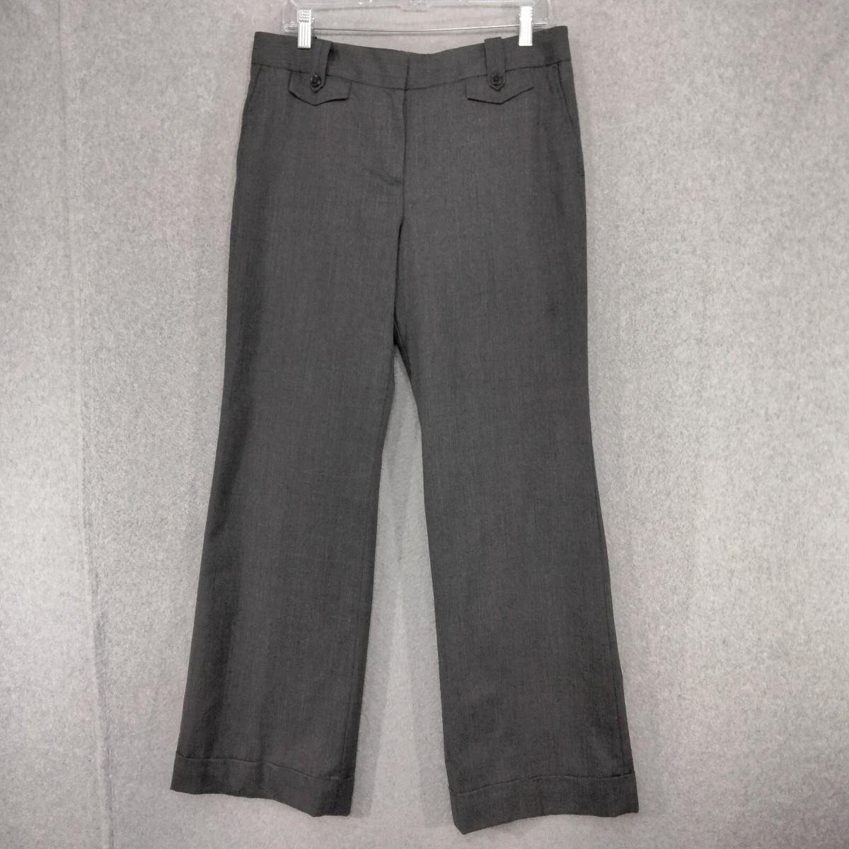 Ann Taylor Loft Ann Bootcut Pants Womens Size 10 100% Wool Gray Lined  Workwear