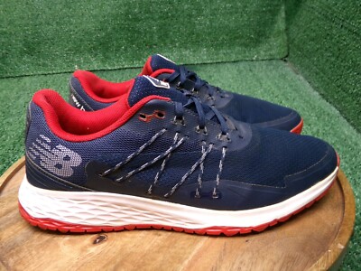 New Balance Men Fresh Foam PaceSL Navy Blue Red Mesh Spikeless Golf Shoe Size 13