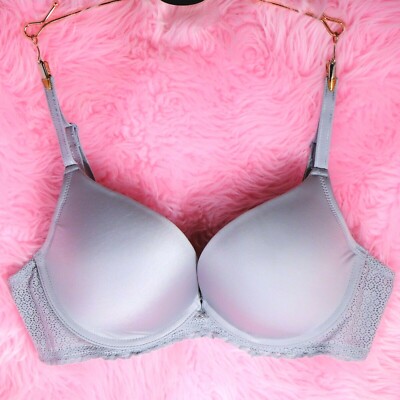 Satin NYLON Bra DESIGNER $75! molded cup Underwire Plunge 22 sizes 4 Colors! Satin NYLON Bra DESIGNER $75! molded cup Underwire Plunge 22 sizes 4 Colors!