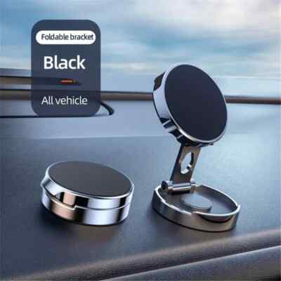 Magnetic Car Phone Holder Mount 360° Rotating Powerful Magnet Retractable