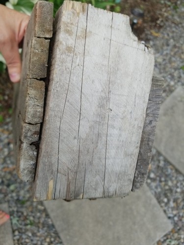 PRIMITIVE WOODEN FARMHOUSE BOX OOAK MAKE DO RUSTIC OLD WEATHERED BARN WOOD 22" - Picture 11 of 24