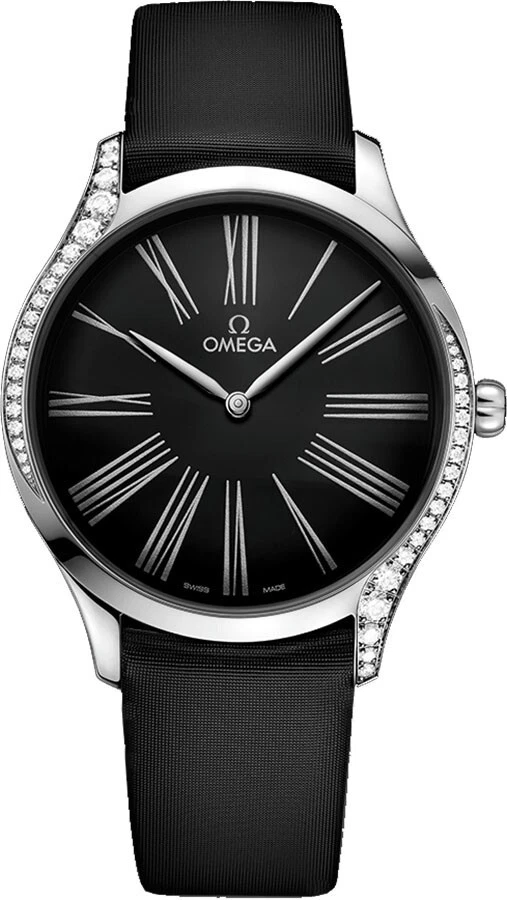 Omega DeVille Tresor Stainless Steel Black Dial Ladies Watch 428.17.39.60.01.001