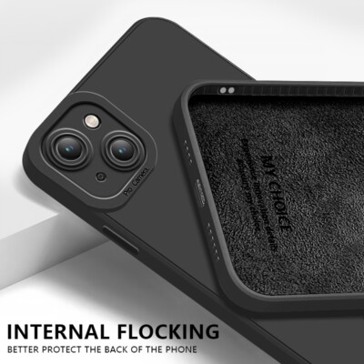 Liquid Silicone Case For iPhone 16 15 14 13 12 Pro Max 11 XR 8 Soft Rubber Cover