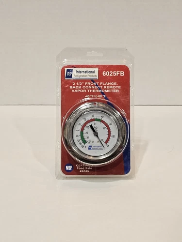 IRP 6025FB 2 1/2" Front Flange, Back Connect Remote Vapor Thermometer -40F - 65F