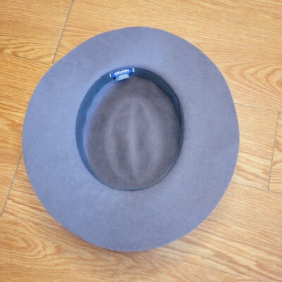 Hat Attack Boyfriend Twill Weave Fedora Gray Women’s Classic Wide Brim Hat Gray Fedora Hat Wide Brim, Man Gray Fedora Hat, Woman Fedora  main image 2