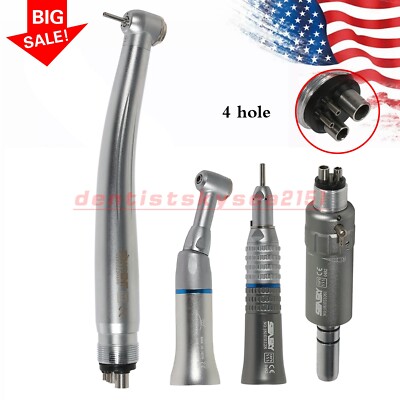 Dental High Turbine Low Speed Handpiece Straight Contra Angle Air Motor 4H OR.