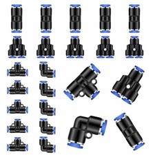 20 Quick 12mm OD 1/2 Inch Plastic Pneumatic Push Connector Air Line Fitting A978