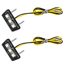 x2 12V LED NUMBER PLATE LIGHT LAMP MOTORCYCLE MOTORBIKE CAR TRAILER UNIVERSAL