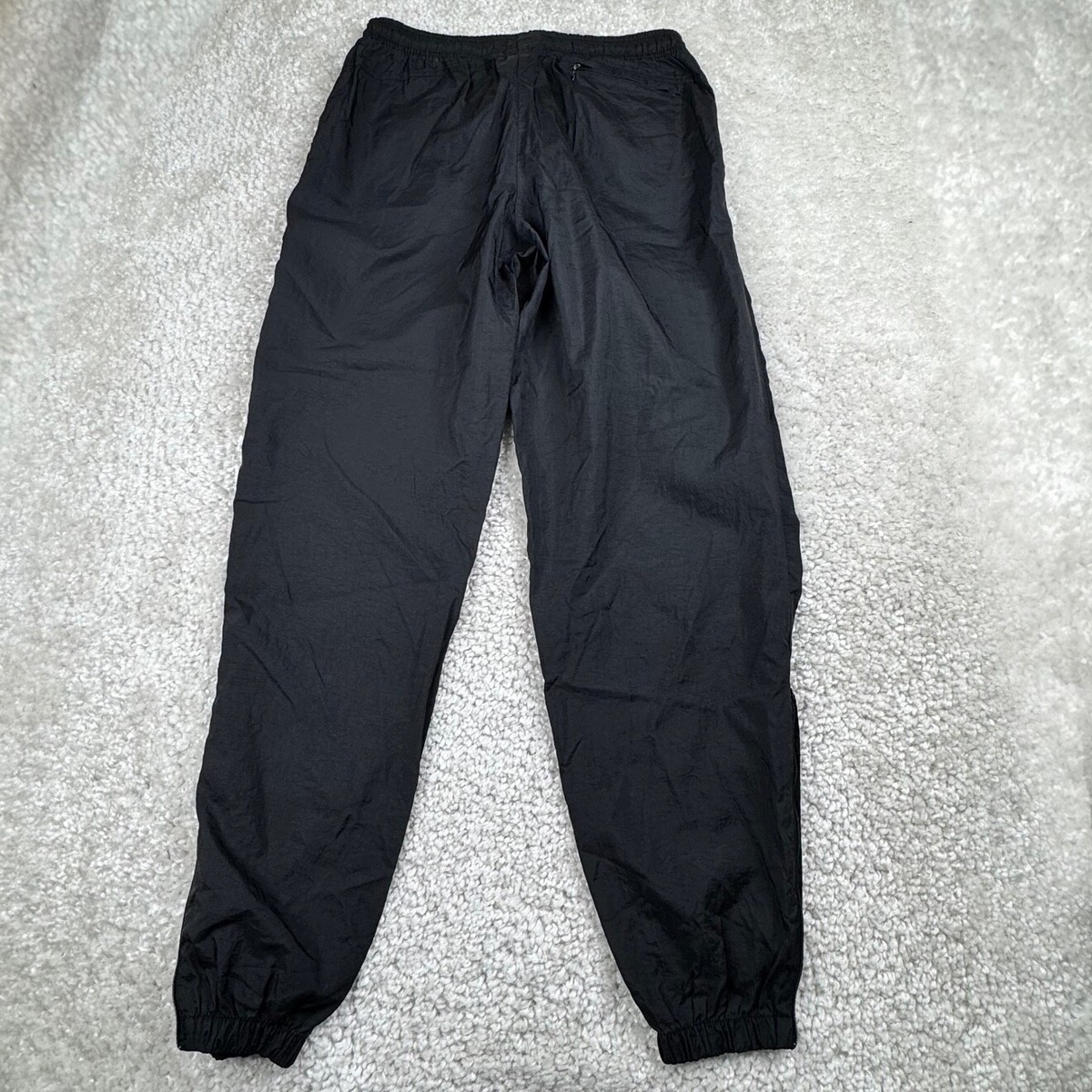 Vintage Nike Track Pants Men Medium Black Windbreaker 90s