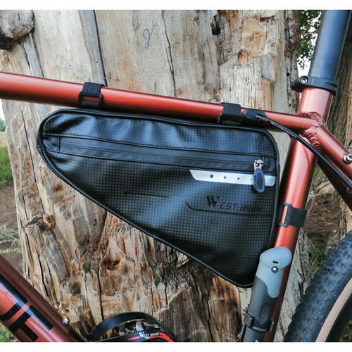 WEST BIKING Bicicleta Bicicleta Marco de Tubo Frontal Bolsa Impermeable Ciclismo Triángulo Bolsa - Imagen 19 de 25
