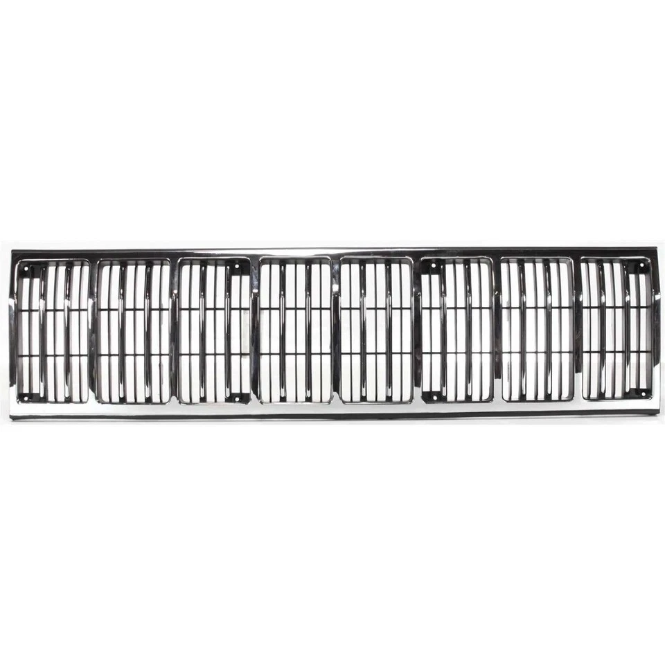 NEW FRONT GRILLE BLACK AND CHROME PLASTIC FOR 1986-1991 JEEP COMANCHE CH1200125 - Image 2 of 4