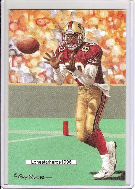 2010 Jerry Rice Goal Line Art Postcard Unsigned