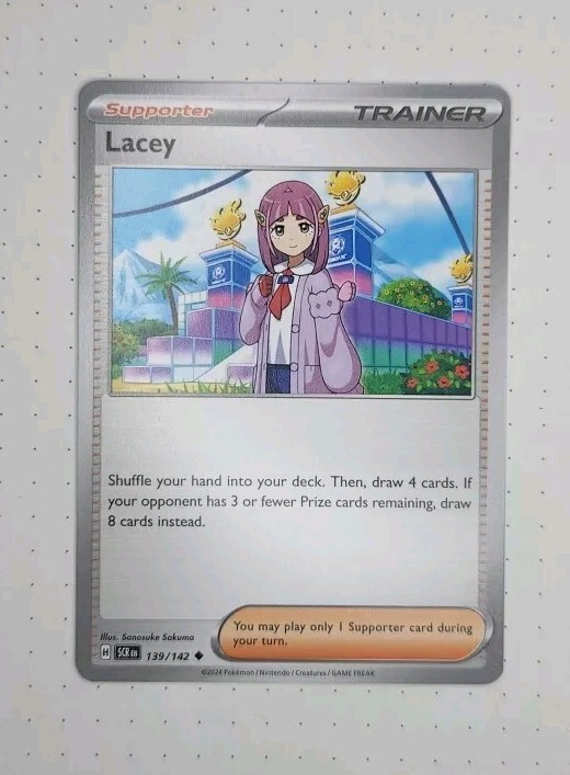 Lacey -NM Trainer Stellar Crown SV07 2024 139/142 Pokemon TCG Uncommon not  base