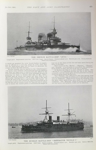1903 PRINT FRENCH HALLEBARDE BOUVET JENA RUSSIAN ABREK JEANNE D'ARC CRUISER - Picture 3 of 3