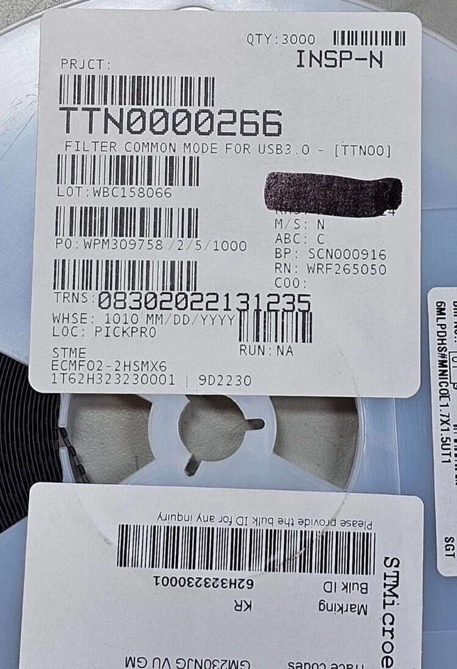 3000PCS STM ECMF02-2HSMX6 ESD Filters Common Mode Chokes for USB 3.0, 2CH - Image 2 of 4