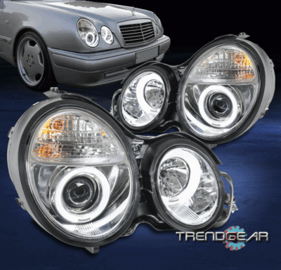 For 1995-1999 Mercedes-Benz W210 E280 E420 Halo Projector