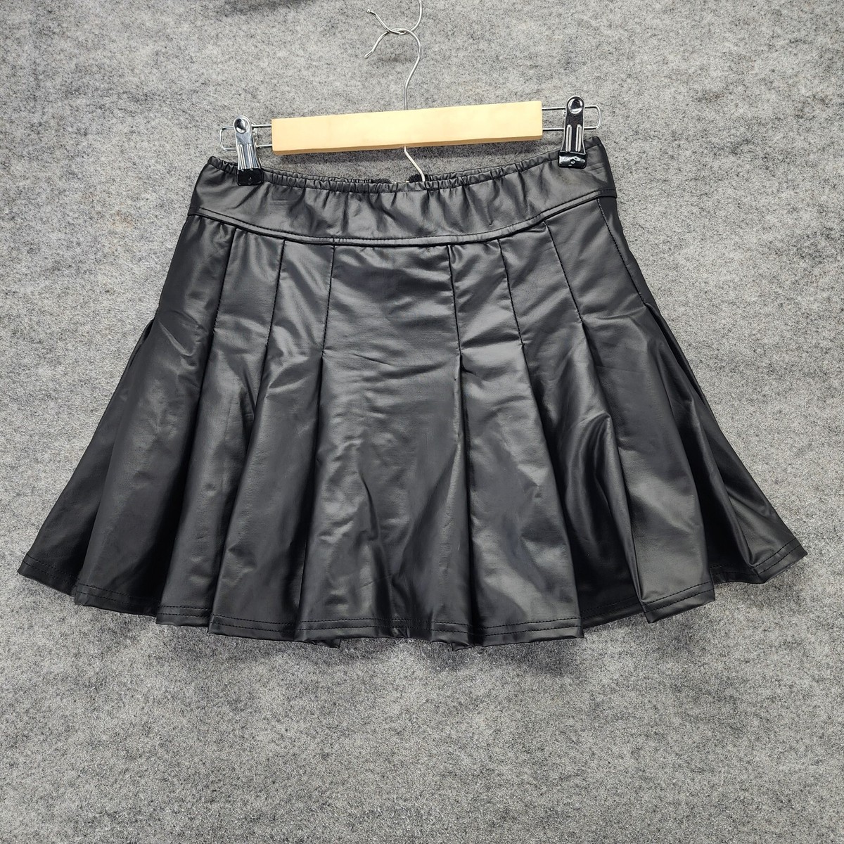 Pleated Mini Womens Black Leather Mini Skirts Spencers Skirt
