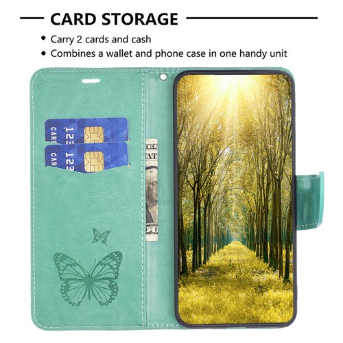 For Samsung A50S A71 A41 A30 Leather Flip Stand Two Butterflies Card Phone Case - Picture 9 of 16