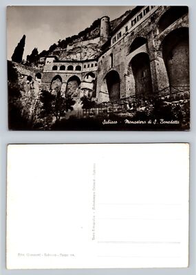 Subiaco Monastero di S. Benedetto Vintage Postcard Black and White Photography