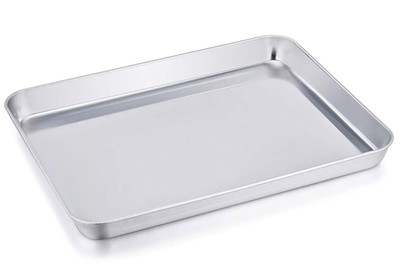 Stainless Steel Compact Toaster Oven Pan Tray Ovenware Professional 8x10x1