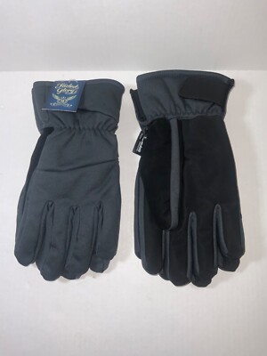 L- XL Soft Warm breathable Thinsulate Lined Gloves TEXTURED Fingers & Palms Str-