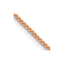 22" 14K Rose Gold 1.0mm Box Chain Necklace