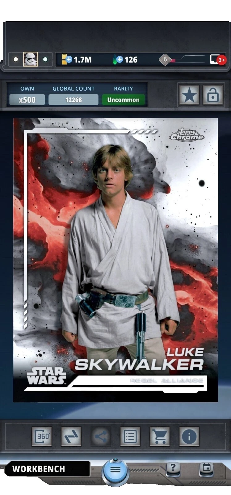 Luke Skywalker Star Wars Trading Card Sets