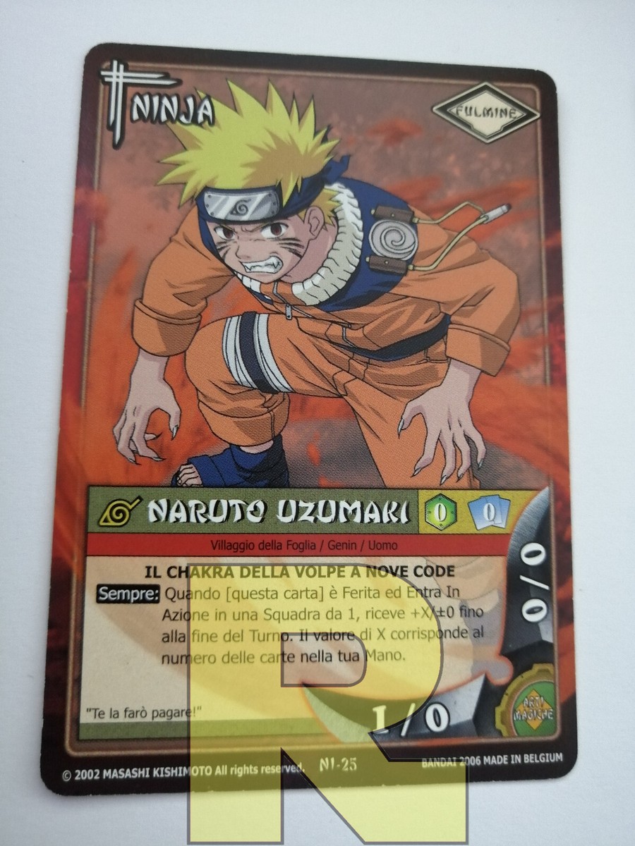NARUTO カードゲーム Naruto Uzumaki ® NI-25 ® Naruto Card Game ® Promo ® Italiano
