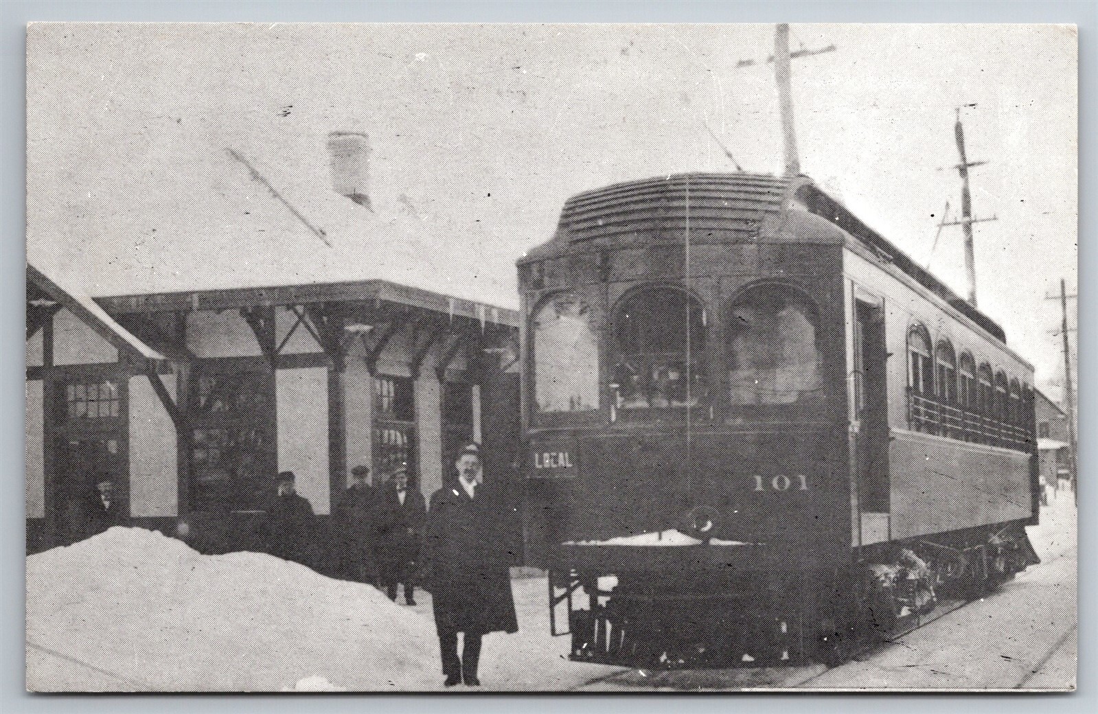 Electric Passenger Car Rochester Syracuse & E101 Postcard S11