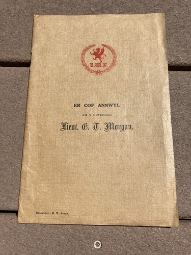 WW1 British England United Kingdom 15th Royal Welsh Fusiliers Memorial Program