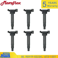 6Pcs Igintion Coils Pack 90919-02234 673-1301 For Toyota Camry Lexus ES RX300