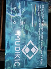 MUDIKIC Pool Chlorine Floater with Solar Light Fits 4x3" Tablets, Colorful