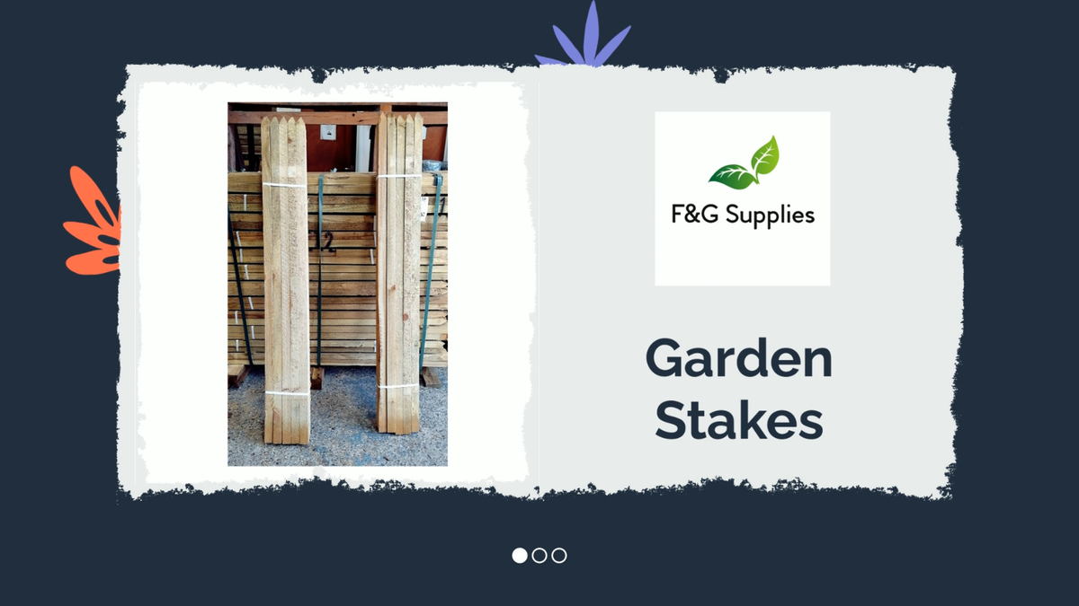 売却済み 10 x Square Wooden Tree Stakes 1.2m (4ft) tall x 32mm wide