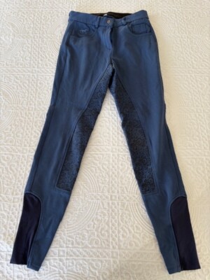 3 Pair Piper Smartpak Horseback Riding Breeches W Size 26R Blue  & Dark Grey(2)