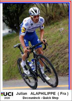 Julian Alaphilippe 2020 Cycling Cyclisme cartes Format Carte