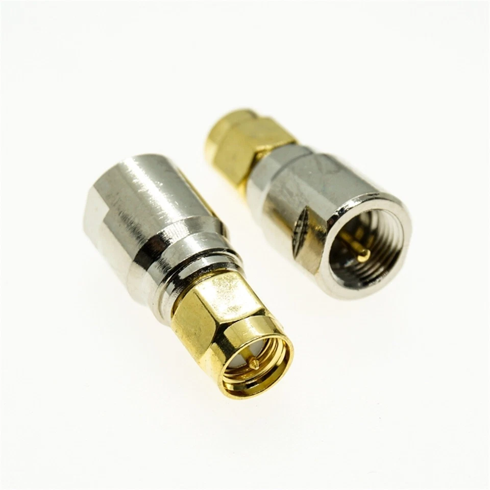 2pcs SMA Male to FME Male plug Connector RF Coaxial Adapter Convertor Straight - Image 2 of 3