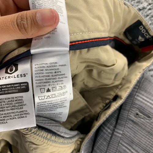 Dockers Chino Pants Mens 38x30 Gray Plaid Cotton Smart 360 Flex Slim Fit - 第 5/12 張圖片
