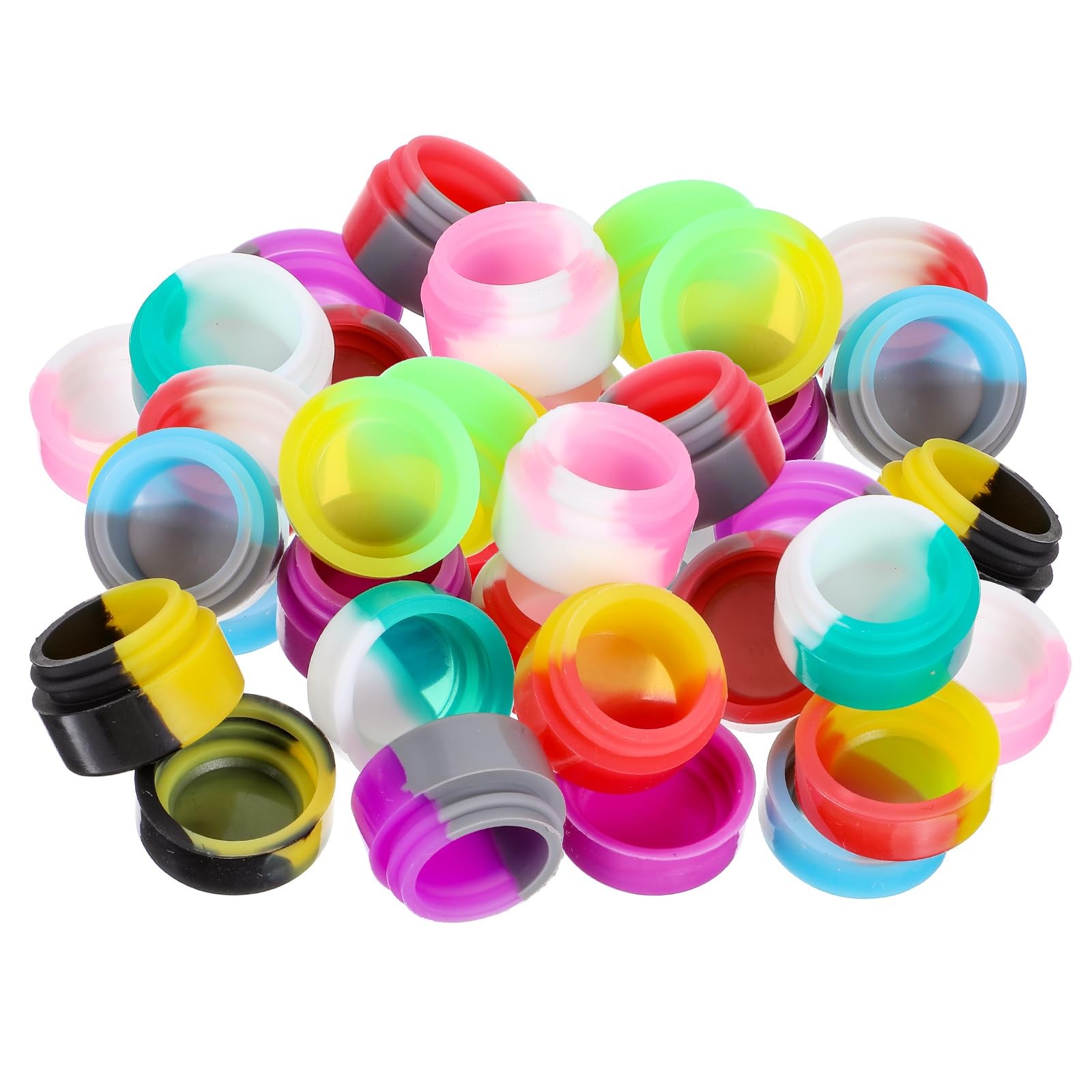 100 Pieces Silicone Wax Containers Non Stick Silicone Wax Containers Multi Us