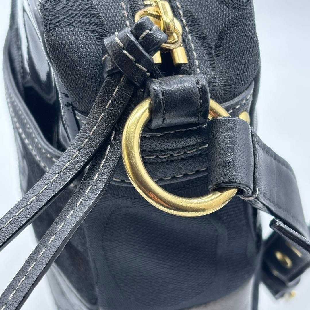 COACH Patchwork Black Shoulder Bag Crossbody Sign… - image 6