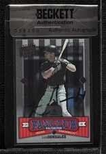 BAS 2002 Donruss Fan Club Credits 81/100 Luis Gonzalez Seal of Authenticity 3c7
