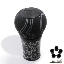 Ultra Black Graffiti Suede Leather Manual Stick Shift Knob Fitsfor Universal Car Ultra Black Graffiti Suede Leather Manual Stick Shift Knob Fitsfor Universal Car