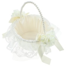  Blumenmädchen-Korb für Hochzeit, Blumenkorb, handgehaltener Blumenmädchen-Korb,