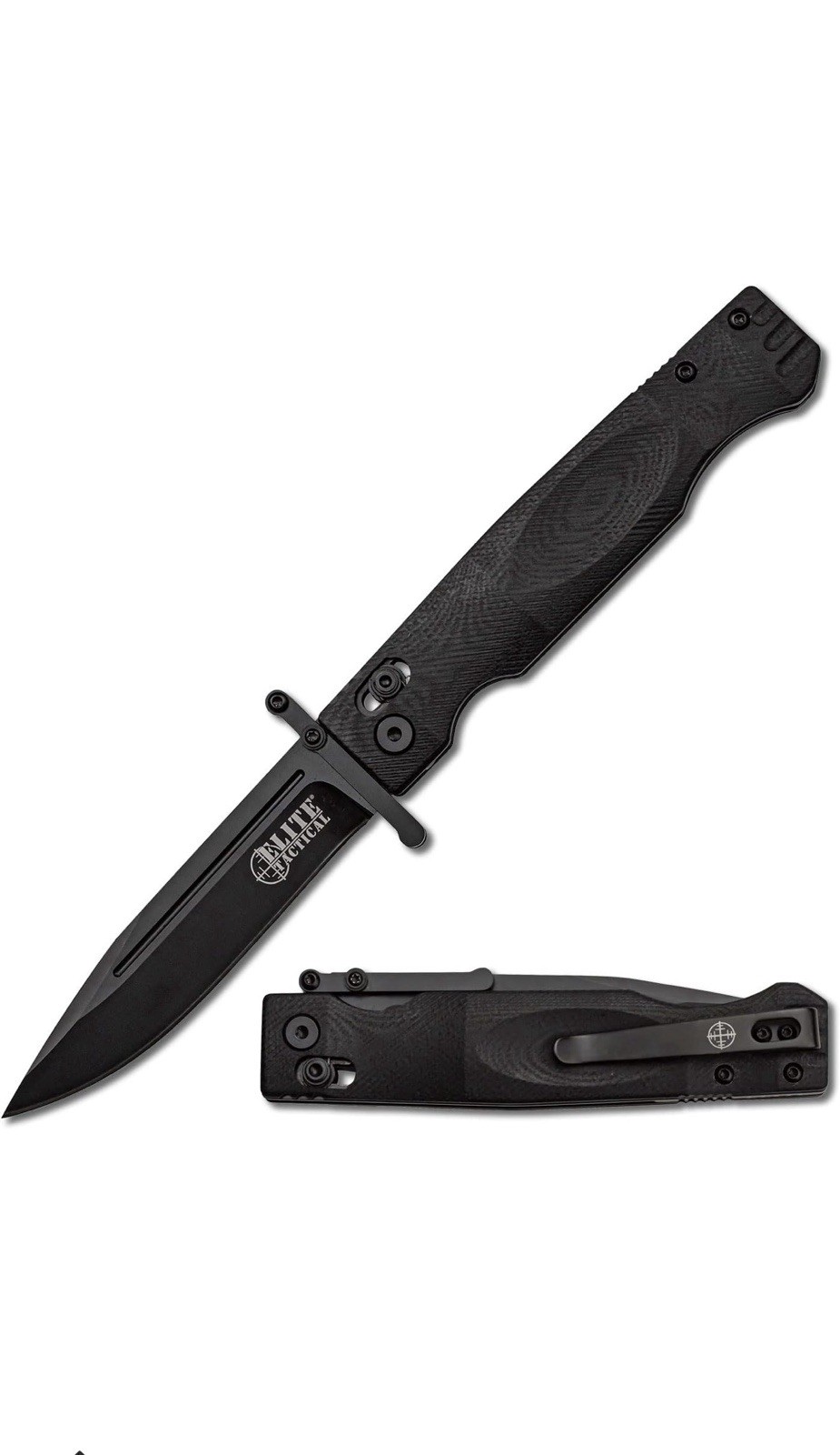 Elite 8.5 Inch Folding Knife with D2 Steel Blade Black ET-FDR012BK