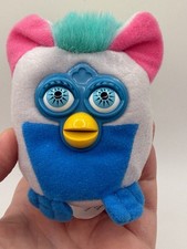 McDonald's 2000 Happy Meals FURBY Plush Clip Blue Gray 3"
