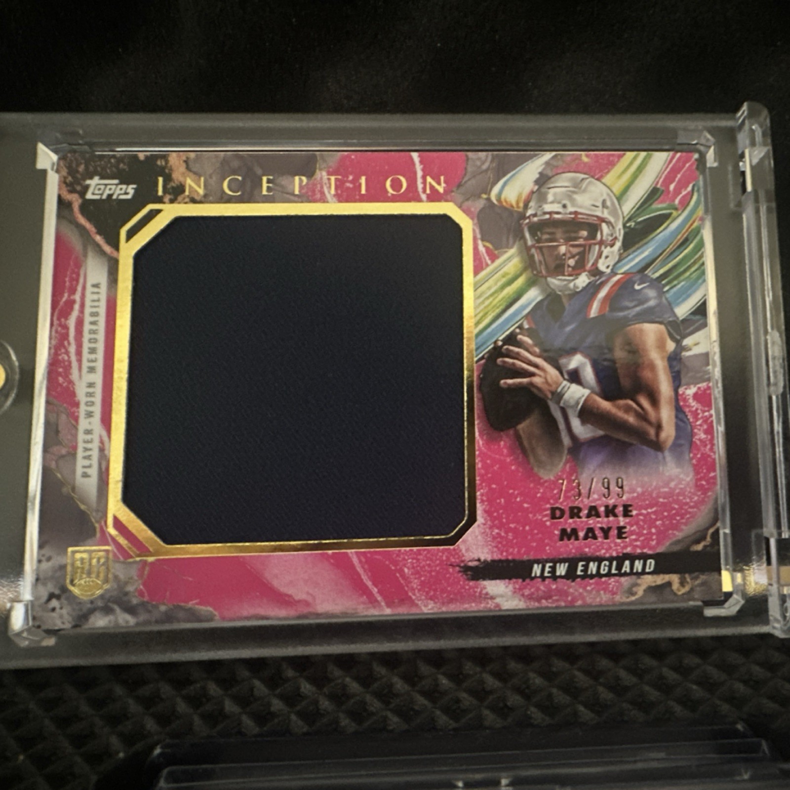 2024 Topps Inception Football Rookie Jumbo Relic Drake Maye 73/99 New England