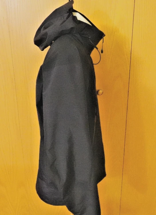 Arc'teryx Men’s beta Black Hooded Nylon Rain Coat Jacket Full zip Windbreaker~M image 5