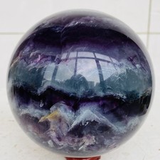 Natural Fluorite Crystal ball Quartz Sphere Reiki energy Healing 3060g