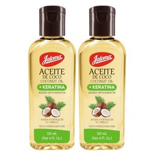 Coconut Oil with Keratin 4oz Pack of 2 - Strengthening Unscented Hair Treatment