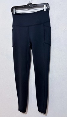 Spyder Active High Waist Athletic Leggings Navy Blue Womens Sz S Side Pockets