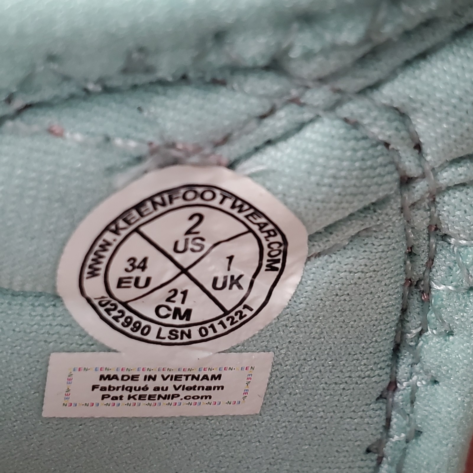 Sandali da trekking KEEN Seacamp II CNX giovanili taglia 2 pietra focaia onda oceano gancio e anello